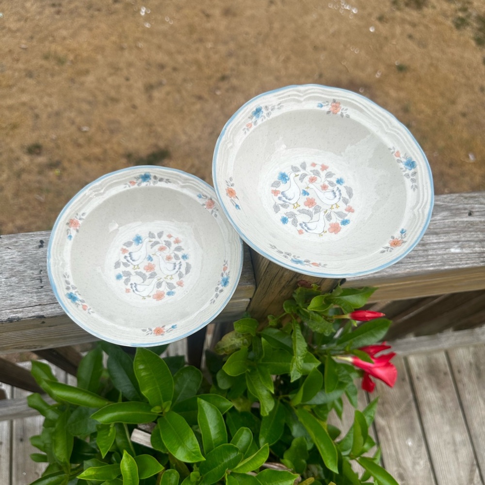 Vintage 1988 Country Classics Collection by Action Cereal Bowls Set of 2